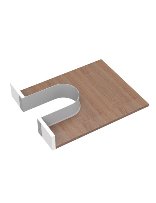 Protezione per sifone a U Omega1 in ABS grigio per mobili bagno