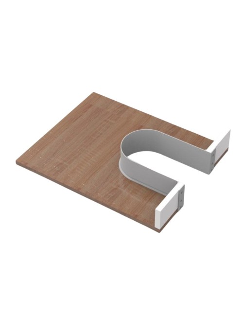 Protezione per sifone a U Omega1 in ABS grigio per mobili bagno