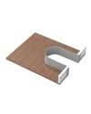 Protezione per sifone a U Omega1 in ABS grigio per mobili bagno