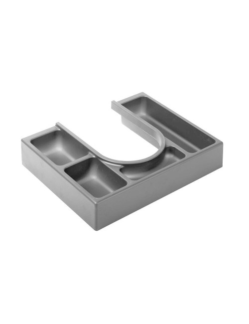 Organizer per coprisifone Omega 2 in ABS grigio per mobile bagno
