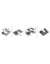 Organizer per coprisifone Omega 2 in ABS grigio per mobile bagno