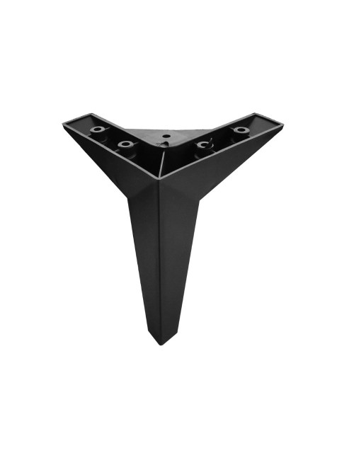 Piede triangolare per mobile in plastica nero H15 STAR15BLACK