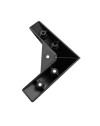 Piede triangolare per mobile in plastica nero H15 STAR15BLACK