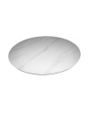 Tavolo rotondo Punto con piano effetto marmo bianco – 150x150x76H