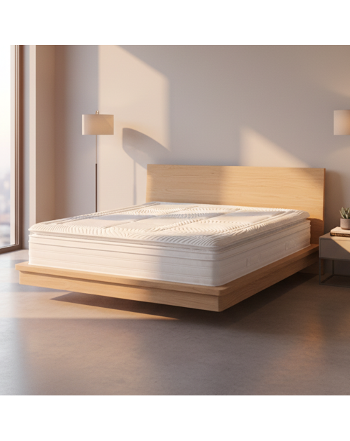 Materasso matrimoniale Dalila 160x190x30H cm – doppio strato di molle insacchettate e memory foam per un comfort superiore