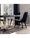 Set 2 sedie da pranzo Akustik Simphony velluto colore nero