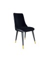 Set 2 sedie da pranzo Akustik Simphony velluto colore nero