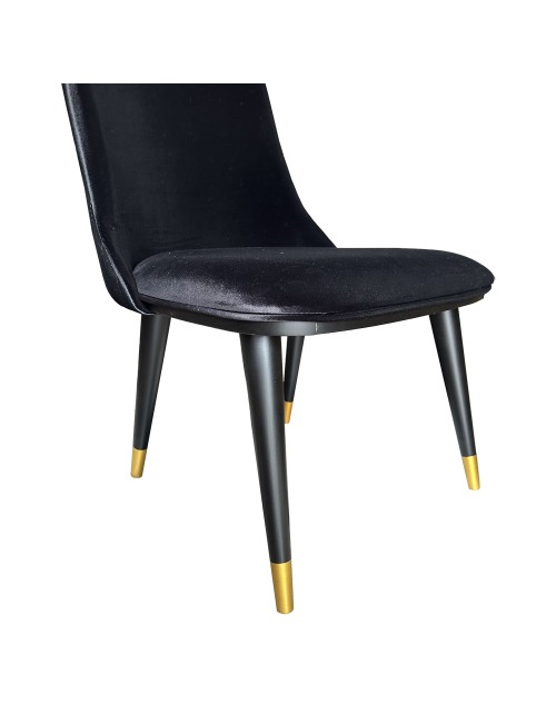 Sedia da Pranzo Akustik Simphony Velluto Colore Nero Prezzo