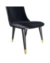 Set 2 sedie da pranzo Akustik Simphony velluto colore nero