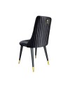Set 2 sedie da pranzo Akustik Simphony velluto colore nero