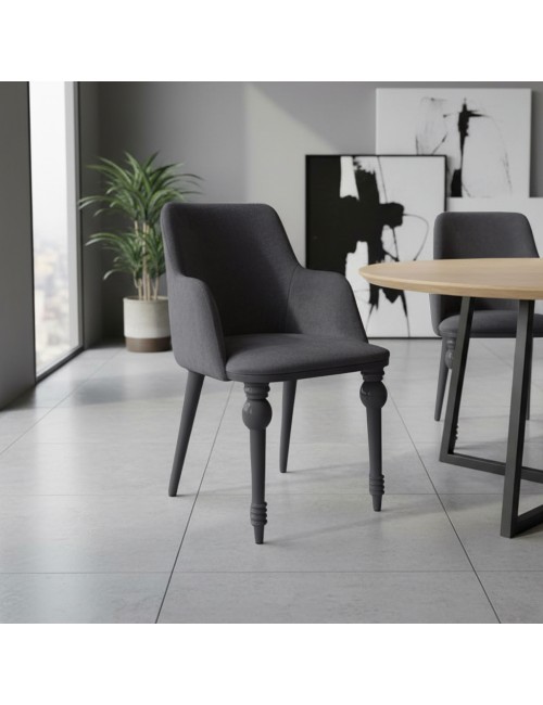 Sedia in Vellutino Grigio Zen – Elegante, Comoda e Facile da Pulire