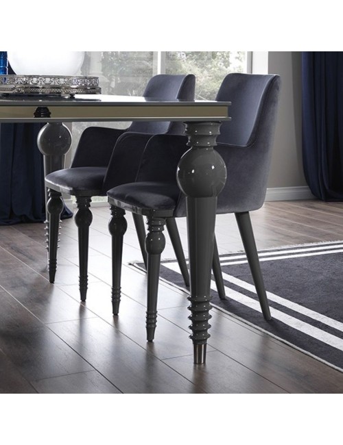 Sedia in Vellutino Grigio Zen – Elegante, Comoda e Facile da Pulire