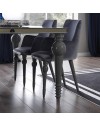 Set 2 Sedie in vellutino grigio con gambe in tinta Zen – Elegante e confortevole