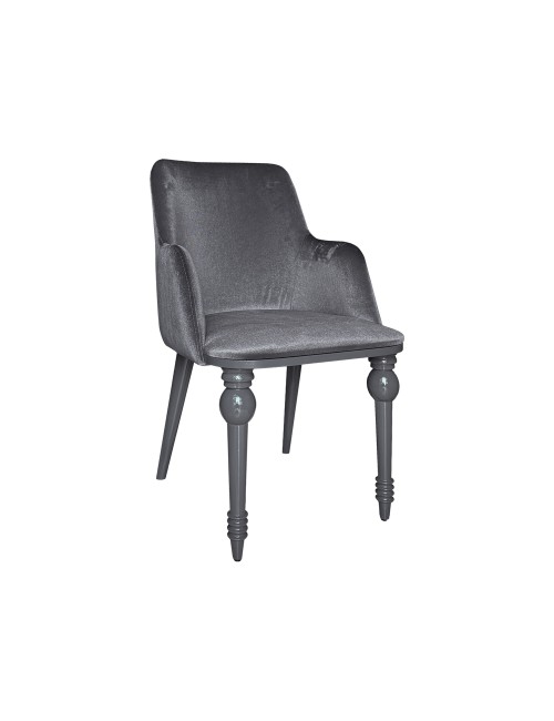 Sedia in Vellutino Grigio Zen – Elegante, Comoda e Facile da Pulire