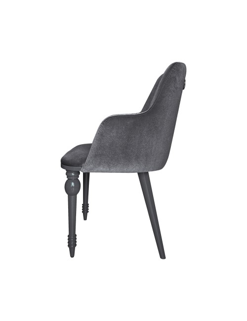 Sedia in Vellutino Grigio Zen – Elegante, Comoda e Facile da Pulire