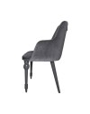 Set 2 Sedie in vellutino grigio con gambe in tinta Zen – Elegante e confortevole