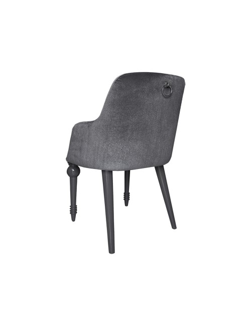 Sedia in Vellutino Grigio Zen – Elegante, Comoda e Facile da Pulire