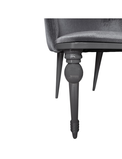 Sedia in Vellutino Grigio Zen – Elegante, Comoda e Facile da Pulire