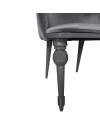 Set 2 Sedie in vellutino grigio con gambe in tinta Zen – Elegante e confortevole