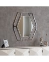 Specchiera esagonale Enzio in metallo cromato – Design moderno ed elegante per soggiorno e zona Living