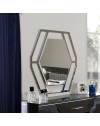 Specchiera esagonale Enzio in metallo cromato – Design moderno ed elegante per soggiorno e zona Living