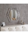 Specchiera esagonale Enzio in metallo cromato – Design moderno ed elegante per soggiorno e zona Living