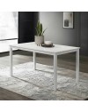 Tavolo rettangolare bianco opaco laccato Dori 140x80x74H