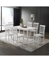 Tavolo rettangolare bianco opaco laccato Dori 140x80x74H