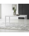 Tavolo rettangolare bianco opaco laccato Dori 140x80x74H