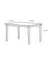 Tavolo rettangolare bianco opaco laccato Dori 140x80x74H