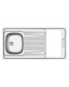Cucinino Indiano120bolero bianco frassinato con top inox e piano cottura induzione