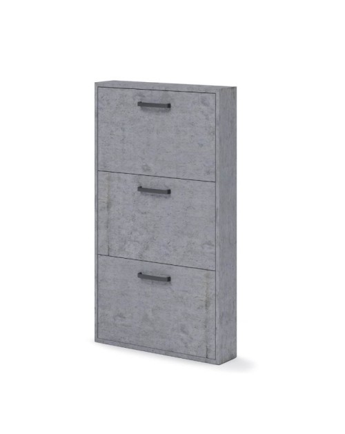 Scarpiera 3 ante slim salvaspazio 108x65x15 Serena colore cemento