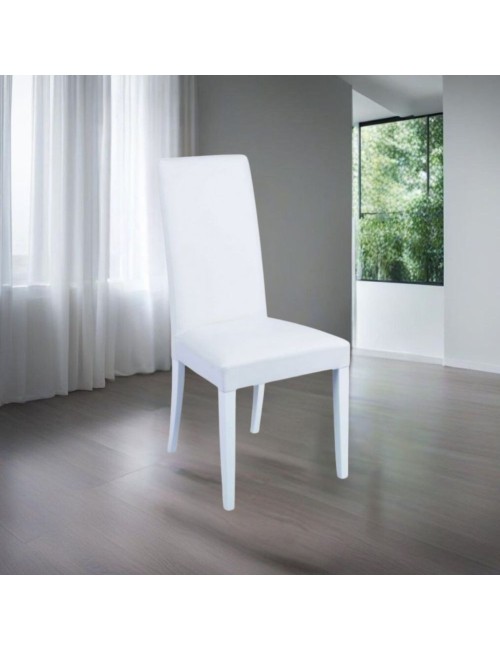 Set 2 Sedie Nancy ecopelle colore bianco
