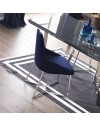 Set 2 sedie tessuto Enzio colore blu parliament
