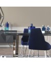 Set 2 sedie tessuto Enzio colore blu parliament