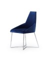 Set 2 sedie tessuto Enzio colore blu parliament