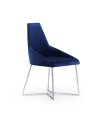 Set 2 sedie tessuto Enzio colore blu parliament