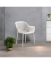 Set 4 Poltrone in polipropilene design Atra colore grigio bianco