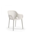 Set 4 Poltrone in polipropilene design Atra colore grigio bianco