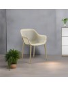 Set 4 poltrone polipropilene design Atra colore caffè beige