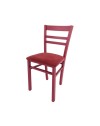 Set 2 sedie in legno Cromica colore rosso cremisi