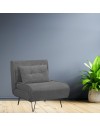 Poltrona letto Quarzo senza braccioli colore grigio scuro