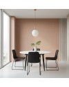 Tavolo rotondo allungabile Cordelia bianco con gambe nere 120x120x75