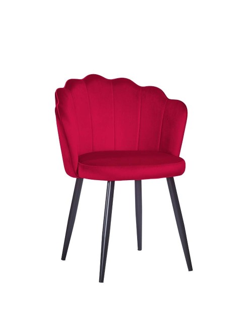 Sedia per Soggiorno Omni Velluto Colore Rosso Offerta