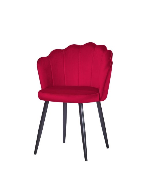 Sedia per Soggiorno Omni Velluto Colore Rosso Offerta