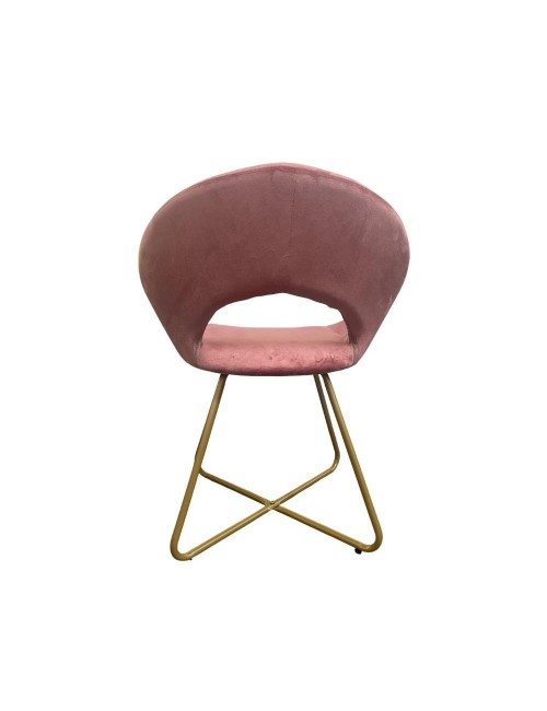 Poltroncina da Salotto Etere Velluto Rosa e Gambe Oro Prezzo