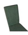 Set 2 Sedie imbottita struttura in legno rovere e tessuto verde con cuciture verticali Tom
