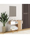 Ingresso con specchio Efes colore rovere bianco