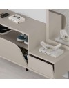 Mobile ingresso Mila con scarpiera specchio e ganci appendiabiti colore cashmere