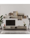 Parete attrezzata colore cashmere e rovere Tromen 260 cm
